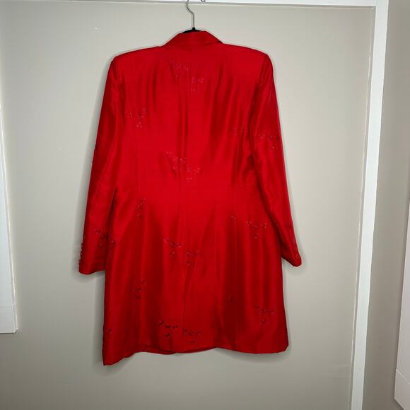 2 Piece Newport News Easy‎ Style Women’s Red 100% silk dress and jacket set - Picture 10 of 10
